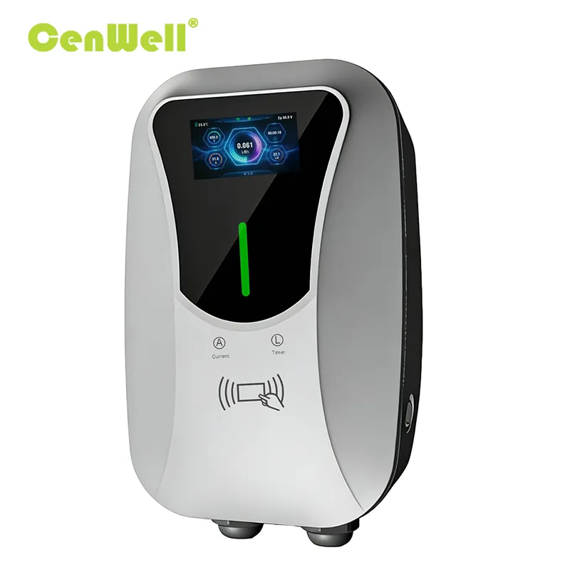 Cenwell W1 Wallbox-AC-11KW-NACS 11kw(Single phase 240V/48A) ,NACS+5 meters cable, screen，RFID, Bluetooth+WiFi+App, Charge head-Holder 2 Year Warranty